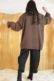 Stevie Ruffle Blouse Chocolate